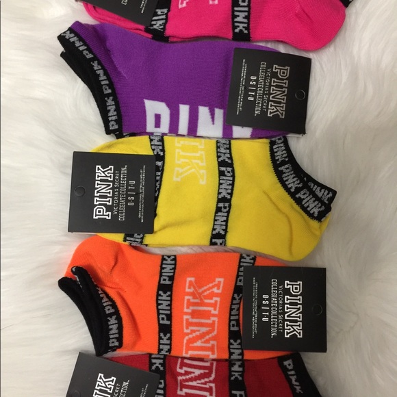 1 left🌈NEW Free Lanyard+5pr. VS PINK Ankle Socks - Picture 6 of 7